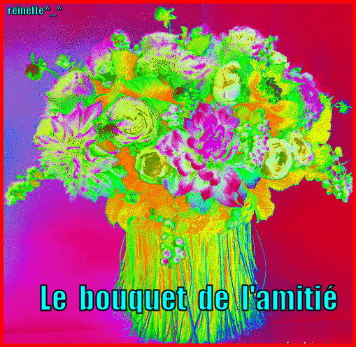 Petite Image Pieuse Ancienne – Amitié & Bouquet De Fleurs (Carte Vintage Occasion)