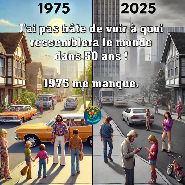 ❄️Souvenirs années :comparaisons(évolution) 1975/2025