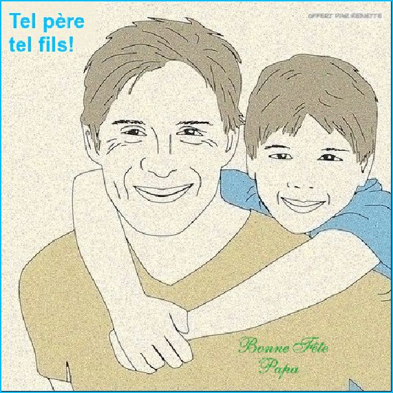 Tel père Tel fils! Bonne fête des pères!