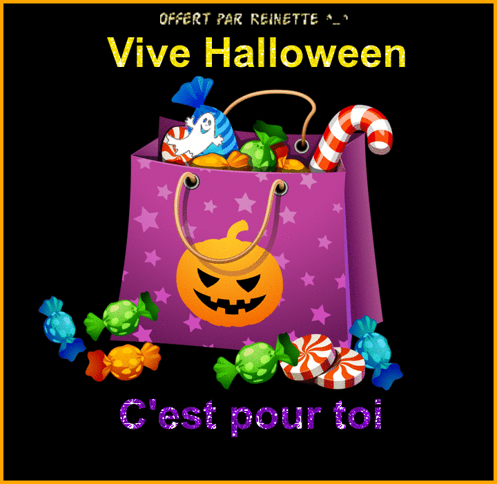 c'est prêt servez vous des bonbons pour Halloween