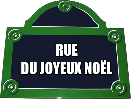 panneau rue : du joyeux noel