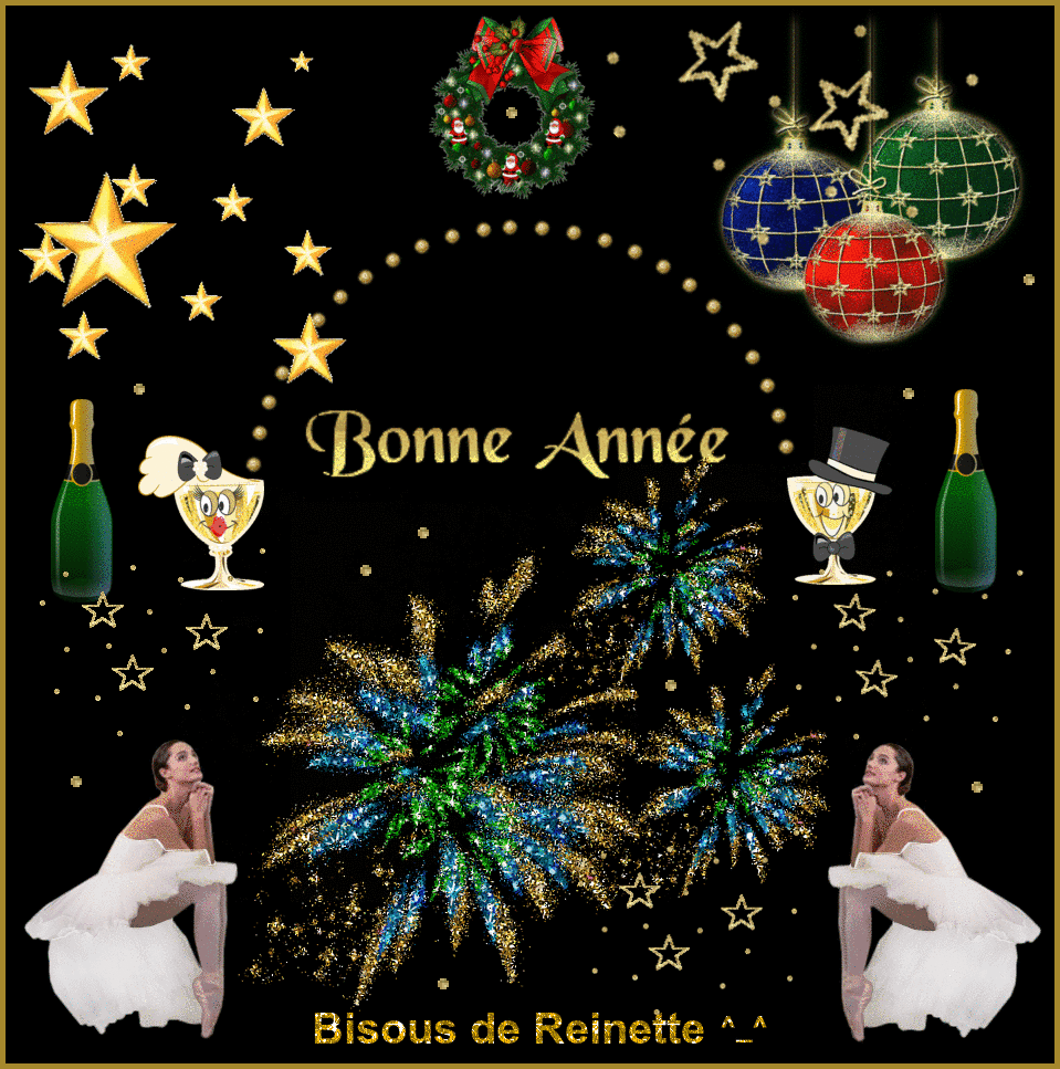 Happy New Year Bonne année Bisous Souhaits pour toi